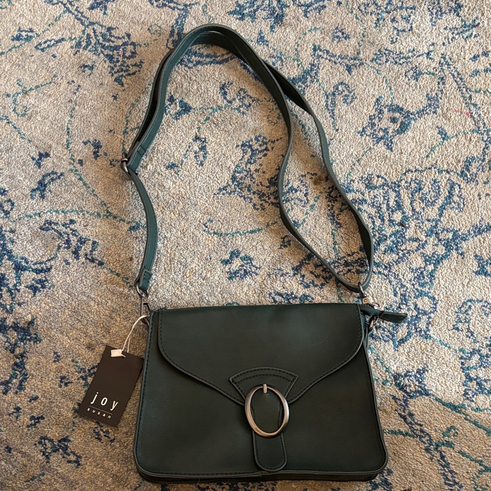 Joy Susan Forest Green Crossbody Bag